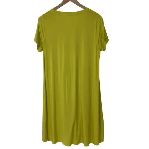 Soft Surroundings Petite Pleated Stretch Knit Swing Dress (MP) - Picture 4 of 8